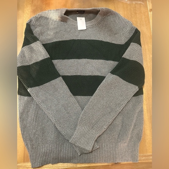 NWT J Crew Men’s Striped Sweater 100% Cotton L - Picture 1 of 6
